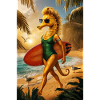 Surfer Humanoid Seahorse