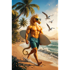 Surfer Humanoid Seahorse