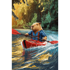 Humanoid Capybara in Kayak