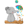 Autism Awareness Elephant Dog