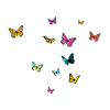 Schöner Mädchenname mit Schmetterlingen JOSEFINE