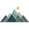 Geometric Mountain Landscape Illustration