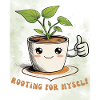 Cute flower pot with charm