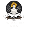 Meditative root design with sunflower