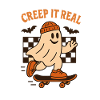 Skateboarding Ghost Halloween