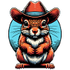 Écureuil avec chapeau de cowboy
