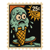 Melancholy Icecream and Sun Stamp