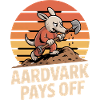 Aardvark paie fourmilier Motivation Retro