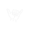 Luminous Hand Gesture Line Art Design