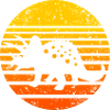 Prehistoric Dino Sunset Illustration