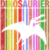 Bunter Dinosaurier Schriftzug