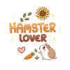 Design Cute Hamster Love Illustration