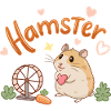 Entzückendes Hamster-Herz- und Rad-Design