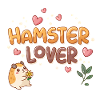 Hamster in Love Design with Hearts