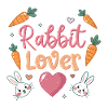 Love Rabbit Carrots Illustration