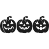Scary pumpkin scene with laughing face