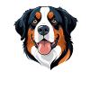 Dog motif with lively expression