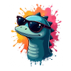 Cool Dino with Sunglasses