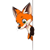 Playful fox illustration