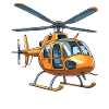Helicopter comic graphic design
