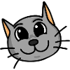 Lustiger Tierkopf Katze