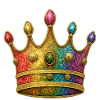 Vibrant Rainbow Royal Crown Design