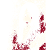 Ragazza manga horror in kimono con gli occhi rossi