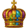 Regenbogen-Glitzerkronen-Design