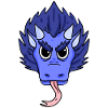 Cartoon Dragon Blue