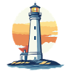 Lighthouse at sunset