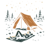 Fun camping under the stars relaxing
