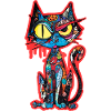 Katze Kunst Bunt