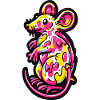 Maus Ratte Bunt Kunst