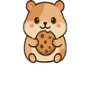 Cuddly hamster with cookie motif