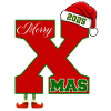 Noël 2025 Merry X Mas Design