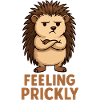 Prickly hedgehog with arrogance face