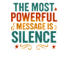 Silent Power Motivational Quote Design