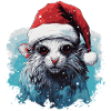 Lustige Weihnachtsratte