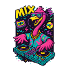 Neon Flamingo 