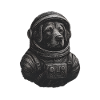 Dog puppy in astronaut suit astronaut