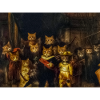 Feline characters in a baroque setting