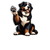 Tal med poten Berner Sennenhund Sennenhunde