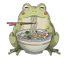 Frog, Ramen, Japanese Noodles, Funny Kawaii
