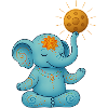 Yoga Elephant with Handpan Sun
