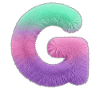 Letter G in pop art gradient