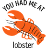 Humorous Lobster Illustration Tee