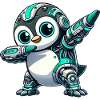 Futuristic Penguin Robot Cyborg Technique