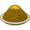 Spaghetti with cheese illustration