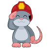Mouse Fireman Firefighter Helmet Fire Department