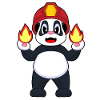 Panda Firefighter Fire Fire Department